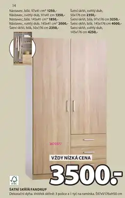 JYSK Šatní skříň fandrup nabídka