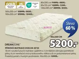 JYSK Pěnová matrace oselva gf35 nabídka