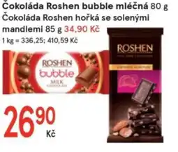 Žabka Čokoláda Roshen bubble mléčná nabídka