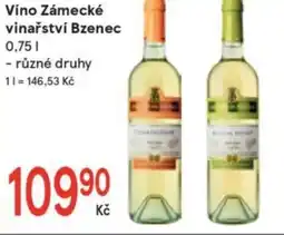 Žabka Víno Zámecké vinařství Bzenec nabídka