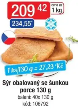 Qanto Sýr obalovaný se šunkou porce nabídka