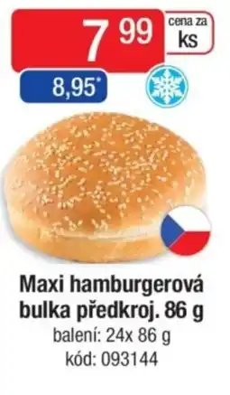 Qanto Maxi hamburgerová bulka předkroj nabídka