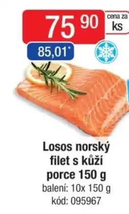 Qanto Losos norský filet s kůží porce nabídka