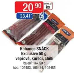 Qanto Kabanos SNÄCK Exclusive, vepřové, kuřecí, chilli nabídka
