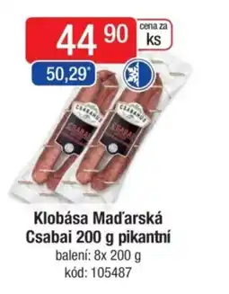 Qanto Klobása Maďarská Csabai pikantní nabídka