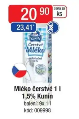 Qanto Mléko čerstvé 1,5% Kunín nabídka