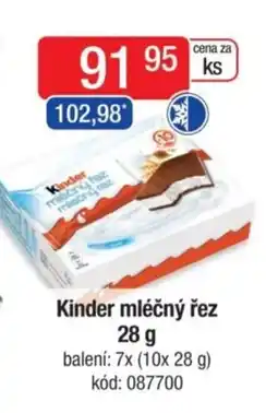 Qanto Kinder mléčný řez nabídka