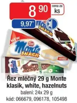 Qanto Řez mléčný Monte klasik, white, hazelnuts nabídka