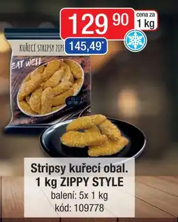 Qanto Stripsy kuřecí obal. Zippy style nabídka