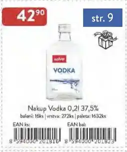 Astur&Qanto Nakup Vodka 37,5% nabídka