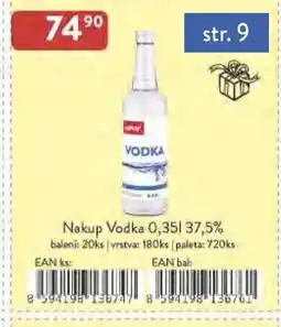 Astur&Qanto Nakup Vodka 37,5% nabídka