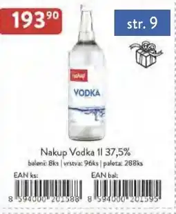 Astur&Qanto Nakup Vodka 37,5% nabídka