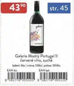 Astur&Qanto Galerie Modrý Portugal červené víno, suché nabídka