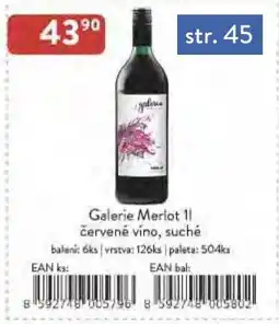 Astur&Qanto Galerie Merlot červené vino, suché nabídka