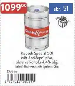 Astur&Qanto Kousek Special světlé výčepní pivo nabídka