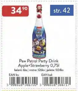 Astur&Qanto Paw Patrol Party Drink Apple+Strawberry nabídka