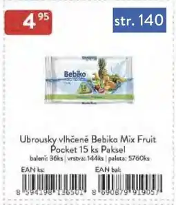 Astur&Qanto Ubrousky vlhčeně Bebika Mix Fruit nabídka