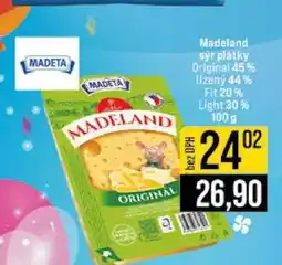 Jip Madeland sýr plátky Original 45% Uzený 44% Fit 20% Light 30% 100 g nabídka