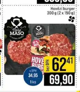 Jip Hovězí burger 300 g (2 x 150 g) nabídka