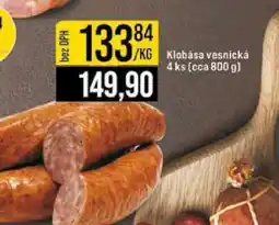 Jip Klobása vesnická 4 ks (cca 800 g) nabídka