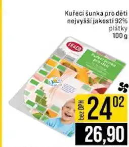 Jip Kuřecí šunka pro děti nejvyšší jakosti 92% plátky 100 g nabídka