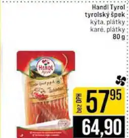 Jip Handi Tyrol tyrolský špek kýta, plátky karé, plátky 80g nabídka