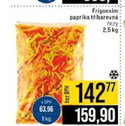 Jip Frigoexim paprika tříbarevná řezy 2,5 kg nabídka