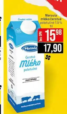 Jip Moravia mléko čerstvé polotučné 1.5% 1l nabídka