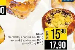Jip Koláč moravský s borůvkami 100 g moravský s jahodami 100 g pohádkový 120 g nabídka