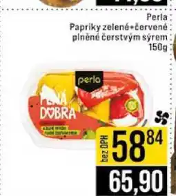 Jip Perla Papriky zelené červené plněné čerstvým sýrem 150g nabídka