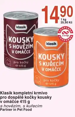 Coop hb Klasik kompletní krmivo pro dospělé kočky kousky v omáčce nabídka