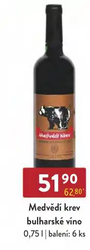 Astur&Qanto Medvědí krev bulharské víno nabídka