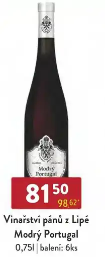 Astur&Qanto Vinařství pánů z Lipé Modrý Portugal nabídka