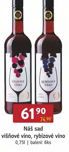 Astur&Qanto Náš sad višňové víno, rybízové víno nabídka