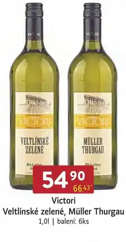 Astur&Qanto Victori Veltlínské zelené, Müller Thurgau nabídka