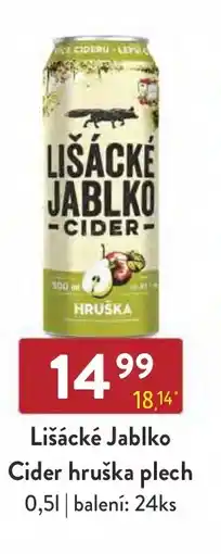 Astur&Qanto Lišácké Jablko Cider hruška plech nabídka