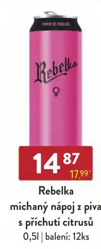 Rebelka míchaný nápoj z piva s příchutí citrusů