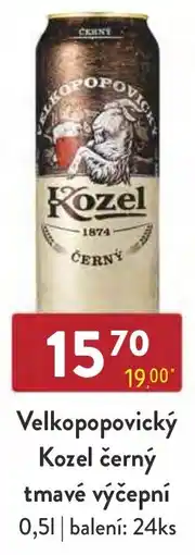 Astur&Qanto Velkopopovický Kozel černý tmavé výčepní nabídka