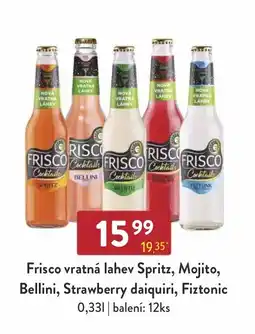 Astur&Qanto FRISCO vratná lahev Spritz, Mojito, Bellini, Strawberry daiquiri, Fiztonic nabídka