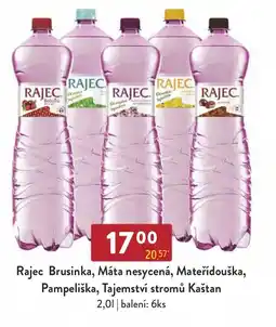 RAJEC Brusinka, Máta nesycená, Mateřídouška, Pampeliška, Tajemství stromů Kaštan