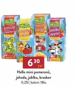 Astur&Qanto HELLO mini pomeranč, jahoda, jablko, broskev nabídka