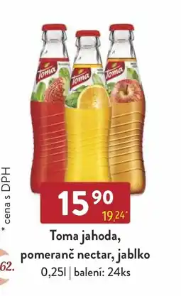 Astur&Qanto TOMA jahoda, pomeranč nectar, jablko nabídka