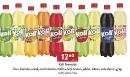 Astur&Qanto KOLI limonáda kiwi, bezinka, oranž, multivitamin, malina, bílý hrozen, jablko, citron, cola classic, grep nabídka