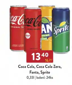 Astur&Qanto Coca Cola, Coca Cola Zero, Fanta, Sprite nabídka