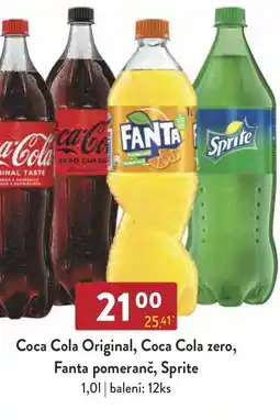 Astur&Qanto Coca Cola Original, Coca Cola zero, Fanta pomeranč, Sprite nabídka