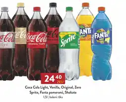 Astur&Qanto Coca Cola Light, Vanilla, Original, Zero Sprite, Fanta pomeranč, Shokata nabídka