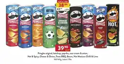 Astur&Qanto Pringles original, ketchup, paprika, sour cream & onion, Hot & Spicy, Cheese & Onion, Texas BBQ, Bacon nabídka