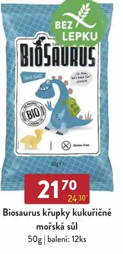 Astur&Qanto Biosaurus křupky kukuřičné mořská sůl nabídka