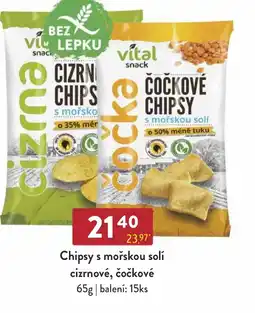 Astur&Qanto Chipsy s mořskou solí cizrnové, čočkové nabídka