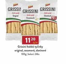 Grissini Italské tyčinky original, sezamové, slaninové